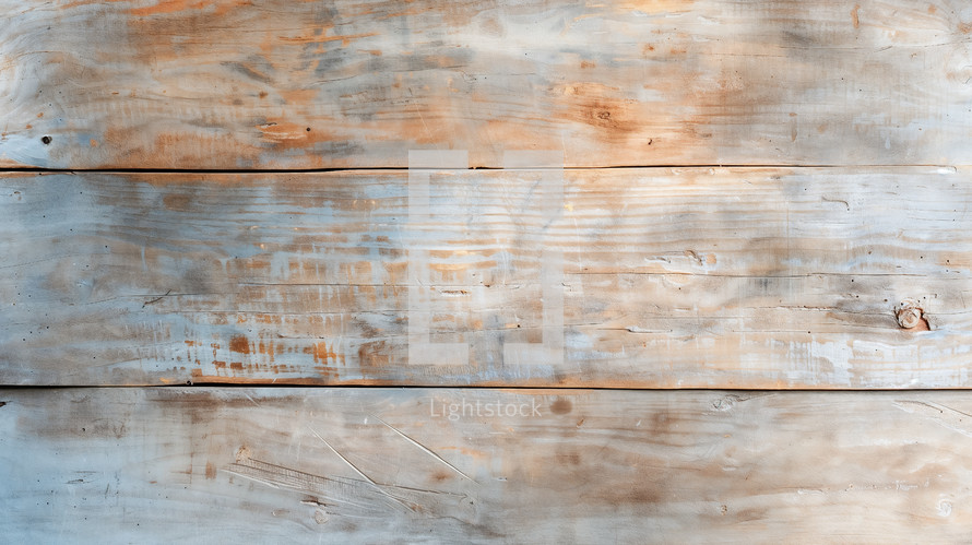 Weathered plywood texture with soft, muted tones of brown and blue, displaying natural wood grain and imperfections, ideal for backgrounds or design.