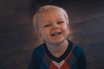 smiling face of a toddler boy
