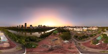 360 aerial photo taken with drone of Potycabana Park in Teresina, Piauí, Brazil