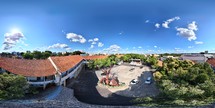 360 aerial photo taken with drone of Central de Artesanato Mestre Dezinho in Teresina, Piauí, Brazil