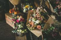 flowers in a flower shop 
