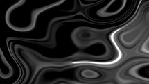 Black and Silver Liquid Wave Dynamic Flowing Substance Animation	