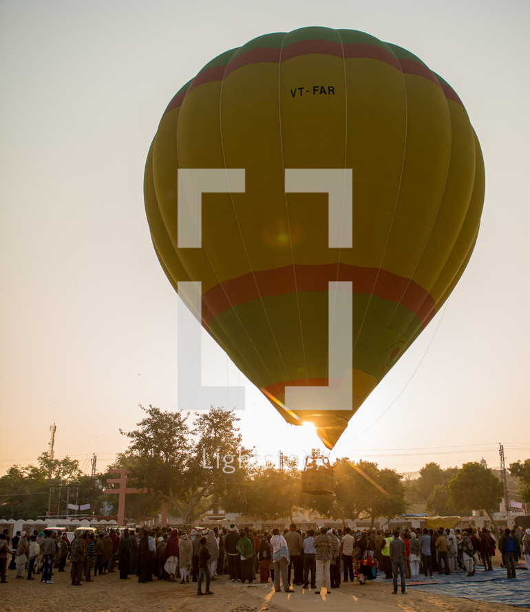 hot air balloon in India 