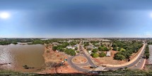 360 aerial photo taken with drone of Lago do Amor in Campo Grande, Mato Grosso do Sul, Brazil