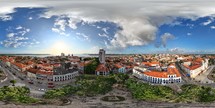 360 aerial photo taken with drone of Praça João Lisboa in São Luís, Maranhão, Brazil