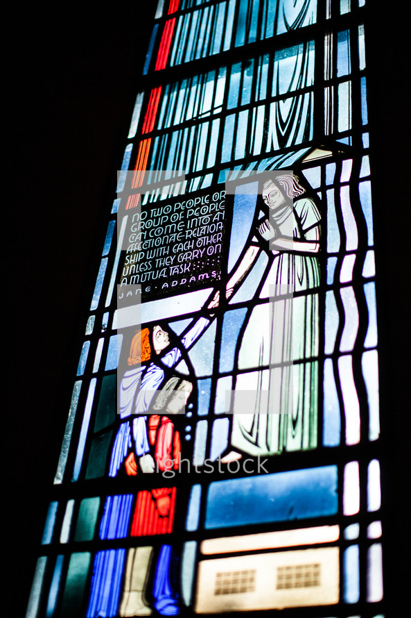 stained glass window in a church 