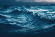 Blue Sea Water Texture Background