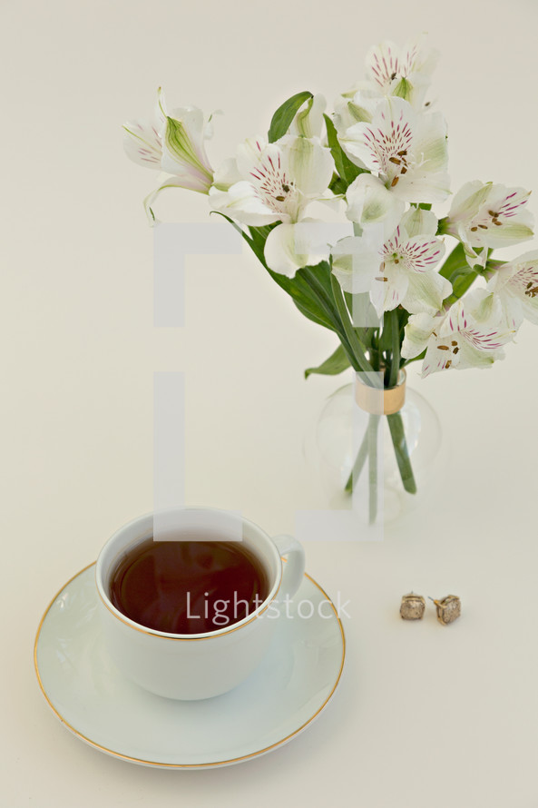 flowers and tea 