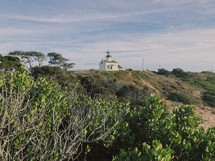 distant lighthouse building 