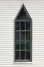 triangular stained glass window 