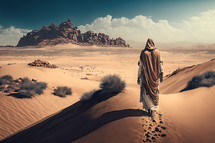 Jesus Standing in the Desert