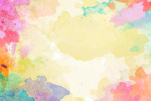A pastel watercolor background.