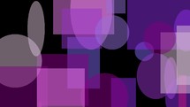 abstract animation with many purple circles appearing and disappearing