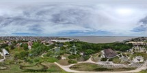 360 aerial photo taken with drone of Mangal das Garças in Belém, Pará, Brazil