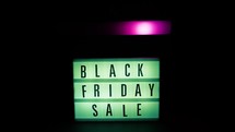 Coulored light panel for Black friday advertising 