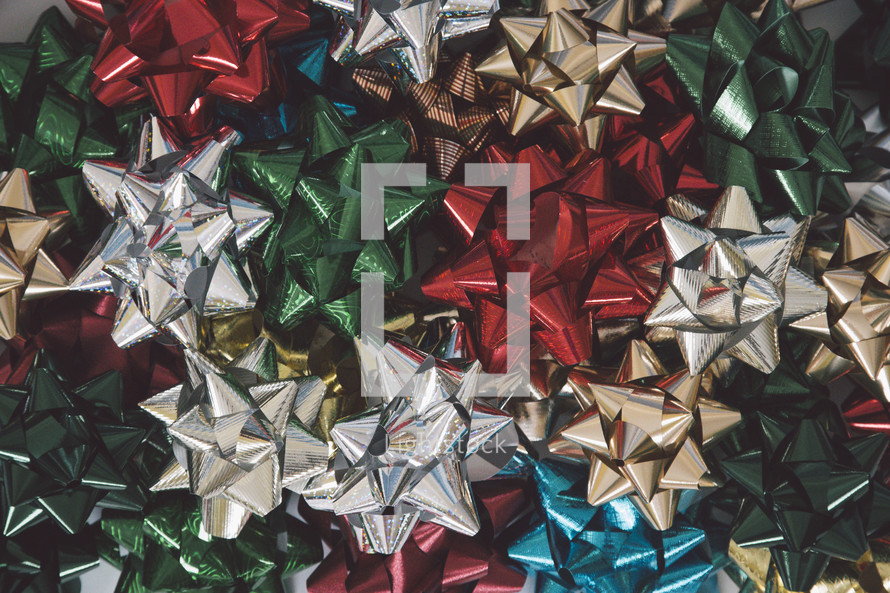 Christmas bows background 