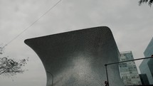 Soumaya Museum in Mexico City during a cloudy day	