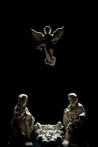 nativity - Mary, Joseph, angel, baby Jesus