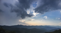 clouds over the Blue Ridge Mountains 