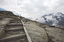 steps leading up a mountainside 