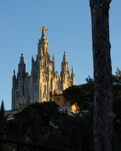 grand cathedral - The Sacred Heart cathedral sits atop of Tibidabo above Barcelona