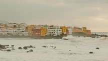 waves crashing into a shore in Teneriffa
