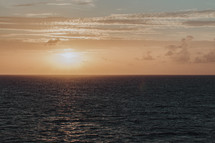sunset over the ocean 