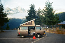 popup camper in a van 