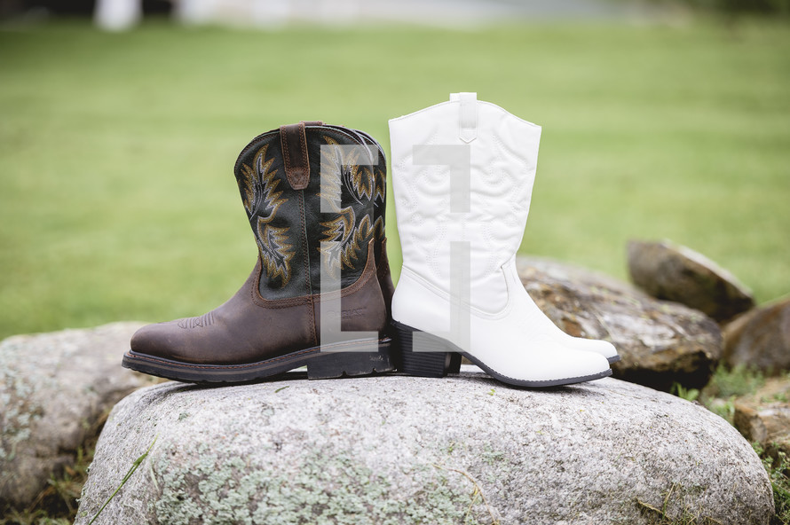 cowboy boots for bride and groom 