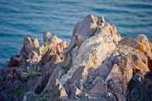 rocks along a shore 
