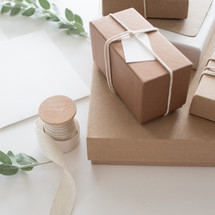 brown gift boxes for Christmas 