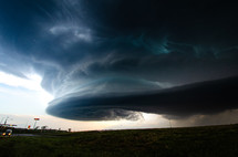 Mothership Storm Cloud Structure Hangs Over Busy Interstate In Colorado