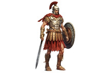 Roman Legionnaire on White Background