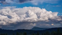 Cumulative clouds forming over the landscape