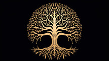 Minimalistic illustration of the tree of life 