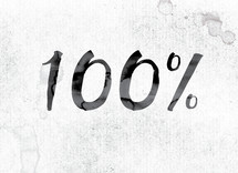 percentage 100%
