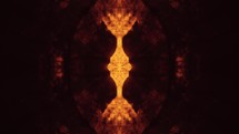 Red-Orange Colors In Kaleidoscope Sequence Ink Patterns In A Black Backdrop.	