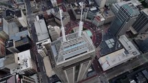 drone Downtown Indianapolis, Indiana Monument Circle