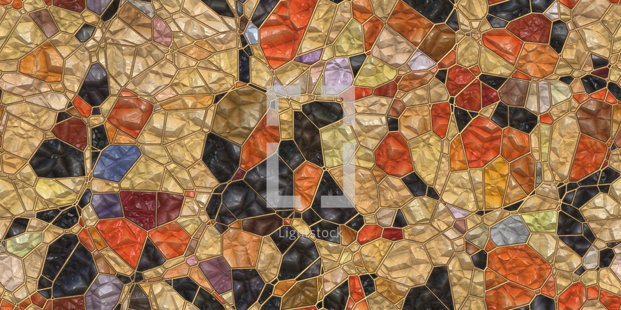 gold black orange mosaic seamless tile