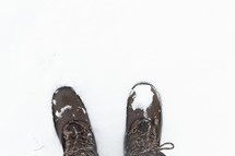boots in snow 