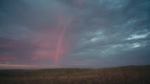Beautiful Rainbow Over The Prairie