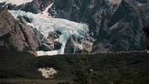 Defocus Hiker During Mountain Hike In Cerro Fitz Roy Near El Chaltén In Patagonia, Argentina. Slow Motion Shot