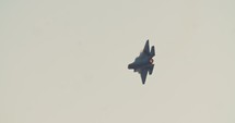 F35 Stealth fighter performing high speed combat maneuvers