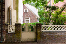 Garden fence and building in Dover Delaware