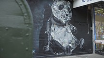 Panda mural street art 
