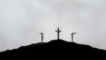 "Animation of Golgotha hill from ancient Jerusalem. Concept of the Crucifixion of Christ. 
You can use different blending modes for adding to your composition."
