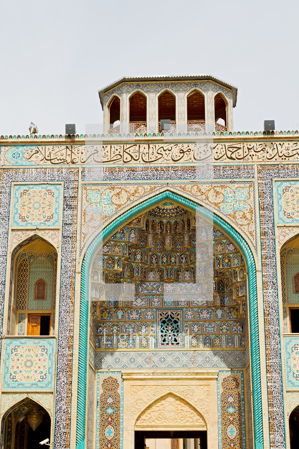 an ornately decorated mosque in Iran 