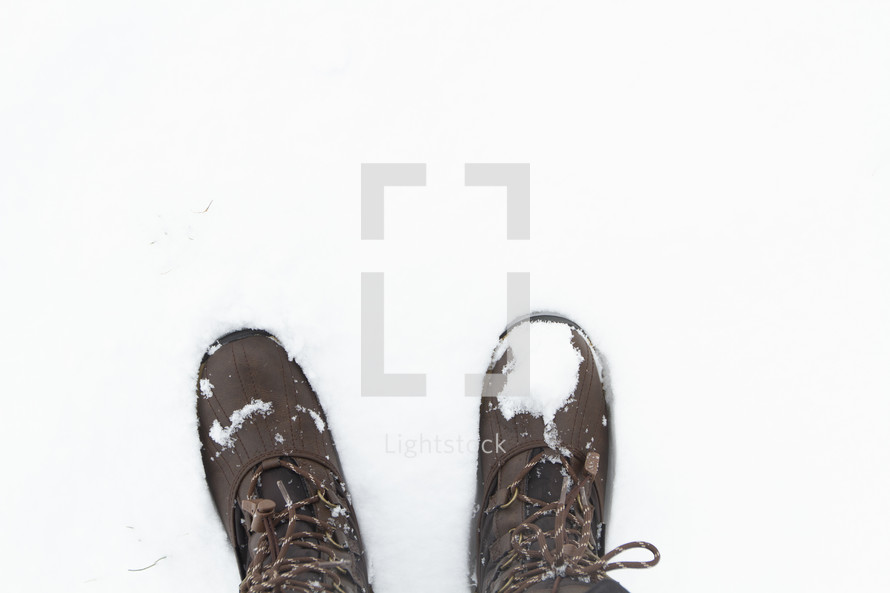 boots in snow 