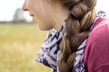 woman with braided hair 