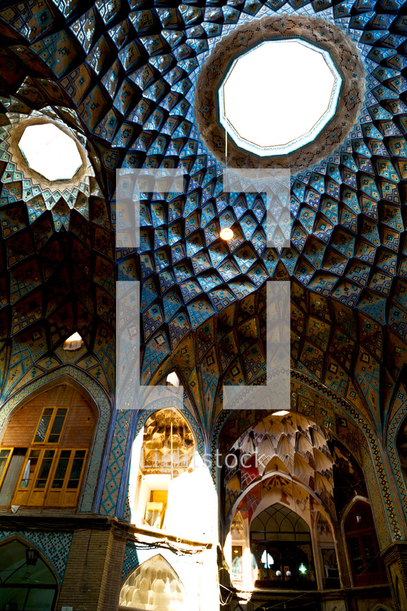 A decorative room inside a mosque.